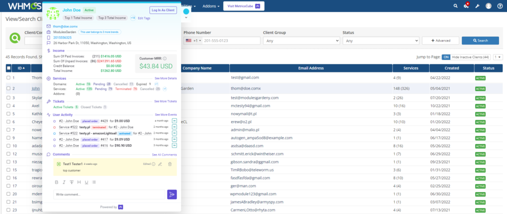 Fuel your WHMCS with MetricsCube insights! - MetricsCube